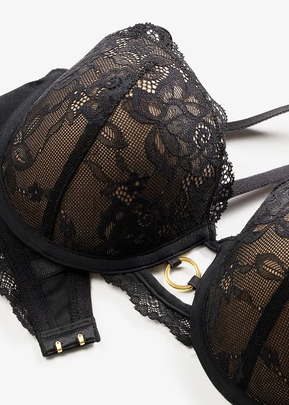 Balconette-BH med blomsterblonder, bonprix