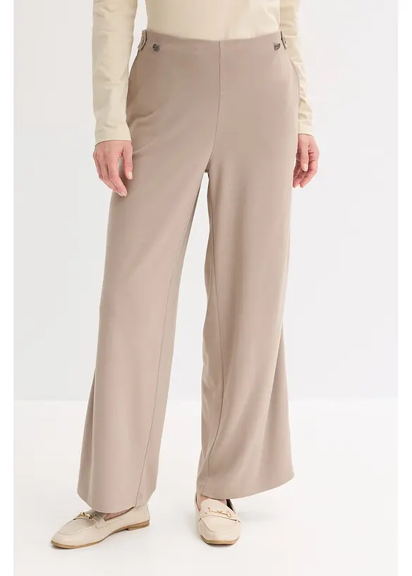 Jerseybukse med dekorativt spensel, bonprix