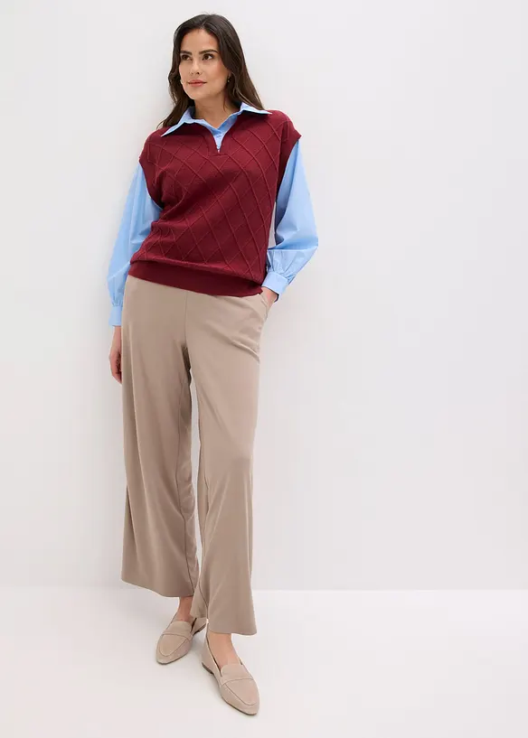 Vest med innfelt skjorte og bomull, bonprix