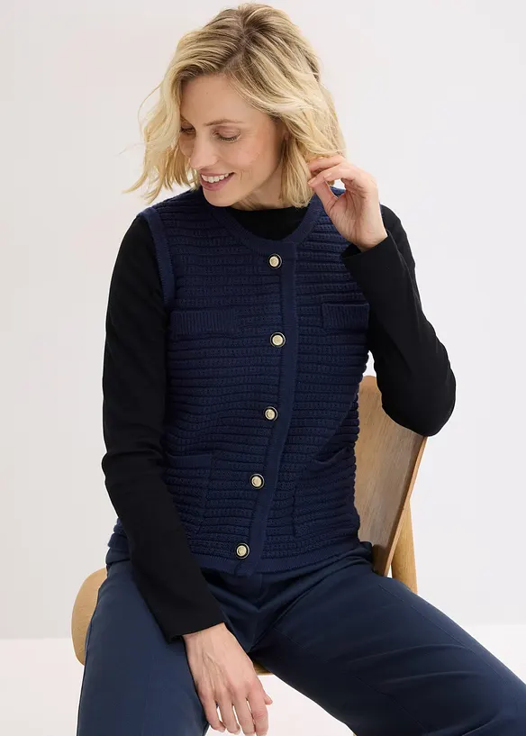 Strikket vest, bonprix