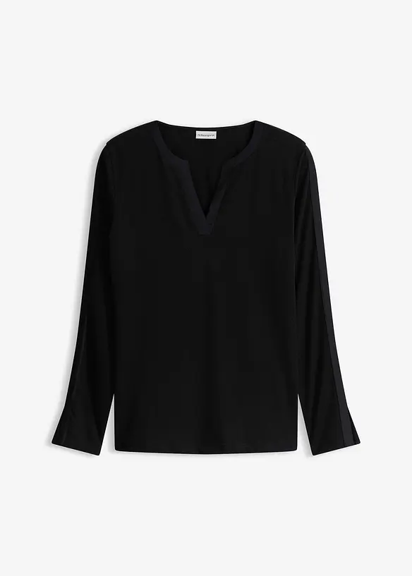 Langermet topp med splitt, bonprix