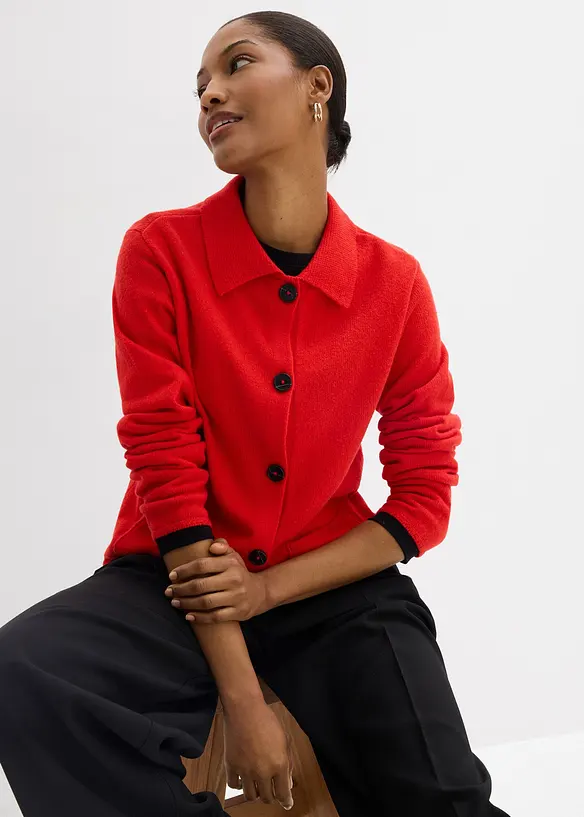 Cardigan i viskosemiks, bonprix