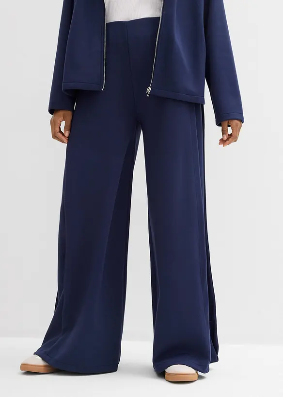 Vid bukse i materialmiks med fold p&aring; siden, bonprix