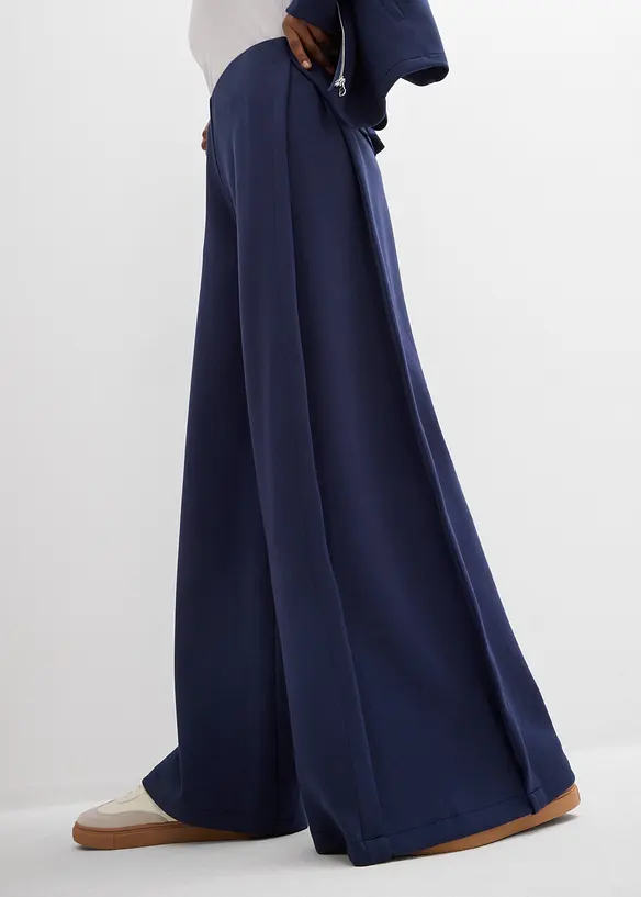 Vid bukse i materialmiks med fold p&aring; siden, bonprix