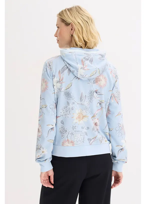 Sweatjakke med trykk, bonprix