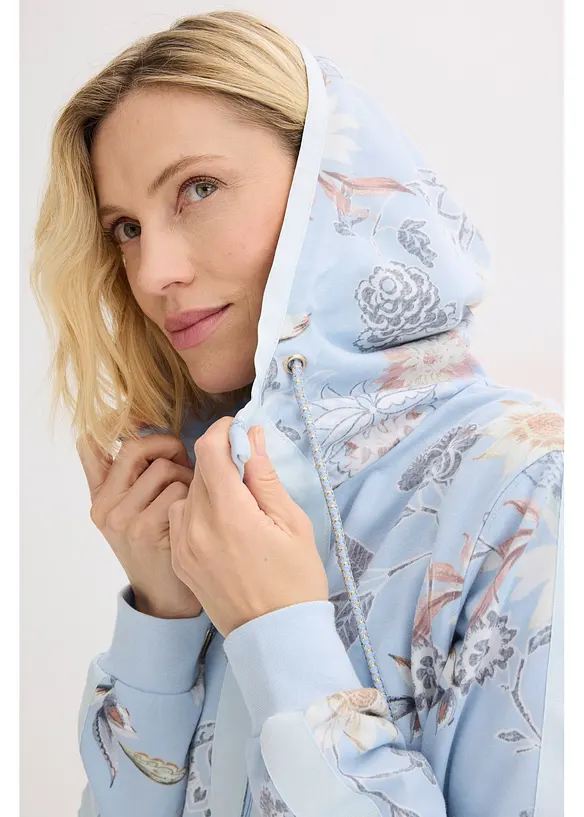 Sweatjakke med trykk, bonprix