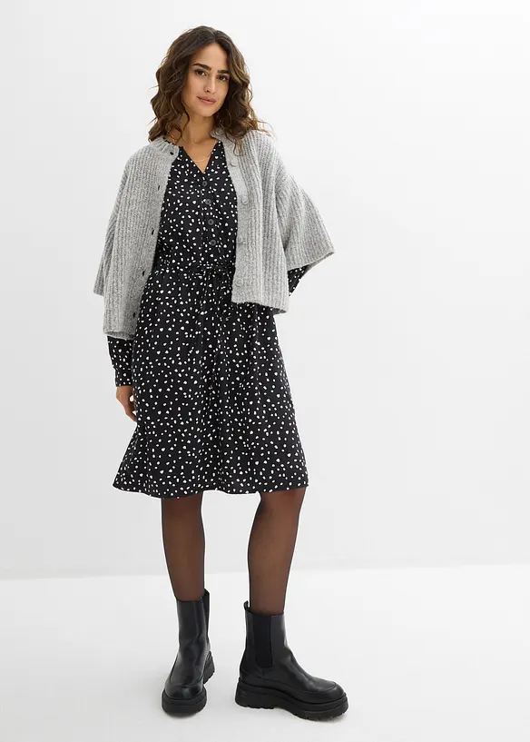 Skjortekjole i myk viskose, bonprix