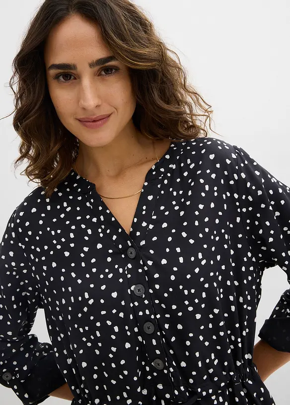 Skjortekjole i myk viskose, bonprix