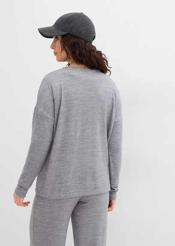 Oversized sweatshirt i strikket stil, bonprix