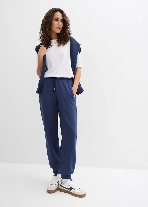 Joggebukse i mykt scuba-materiale, bonprix