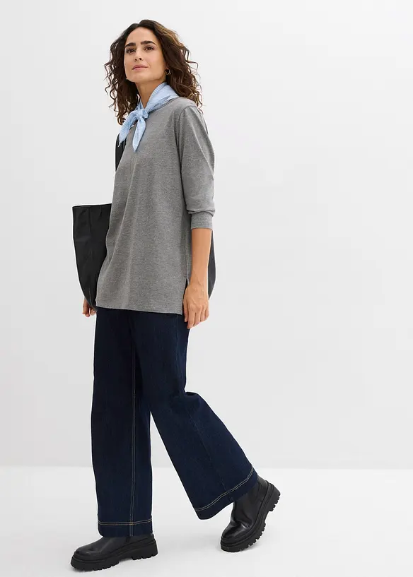 Lang topp i 100% &oslash;kologisk bomull, bonprix