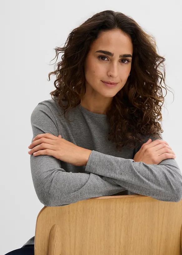 Lang topp i 100% &oslash;kologisk bomull, bonprix