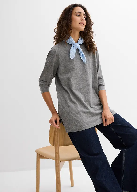 Lang topp i 100% &oslash;kologisk bomull, bonprix