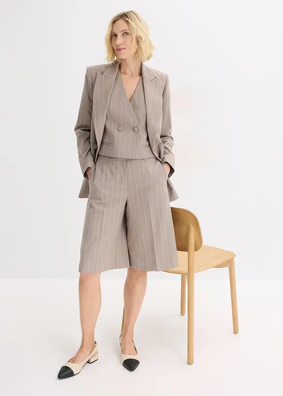 Dressvest med n&aring;lstripem&oslash;nster, bonprix