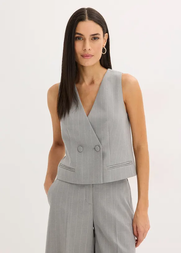 Dressvest med n&aring;lstripem&oslash;nster, bonprix