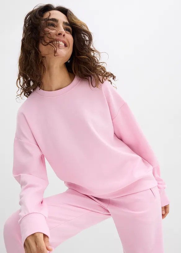 Sweatshirt i mykt scubamateriale, bonprix