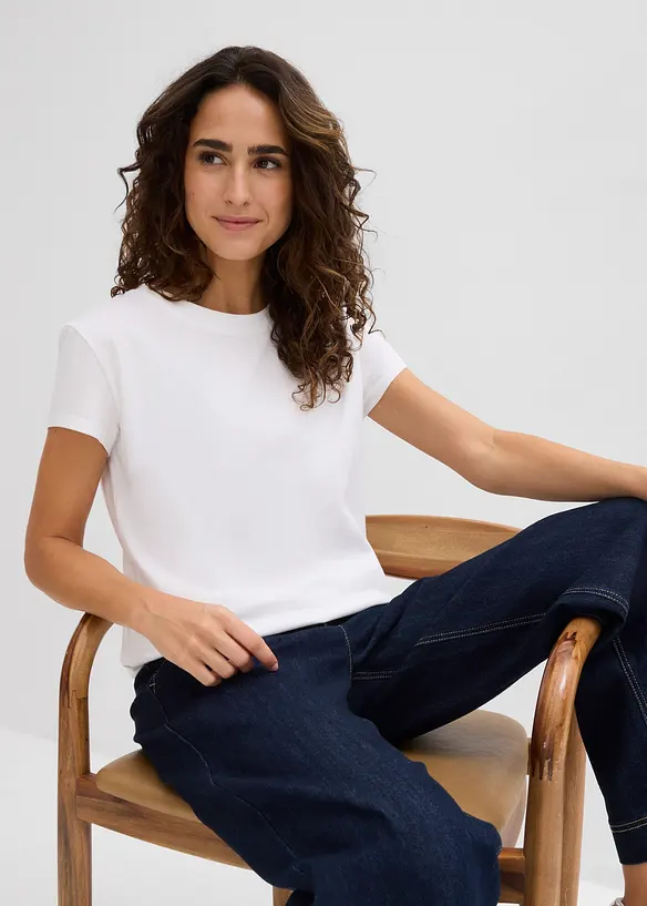 T-skjorte i 100% &oslash;kologisk bomull (2-pack), bonprix