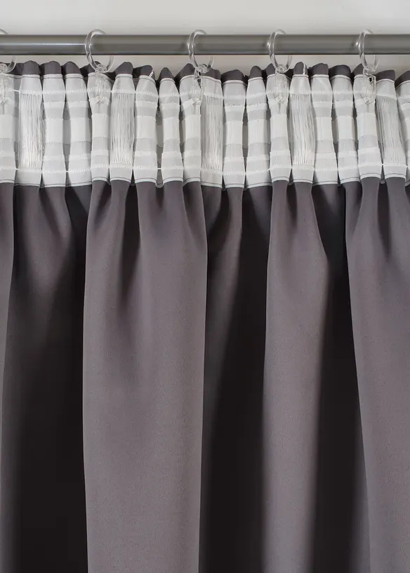 M&oslash;rkleggingsgardin med glans, f&aring;s ogs&aring; i ekstra lang (1-pack), bonprix