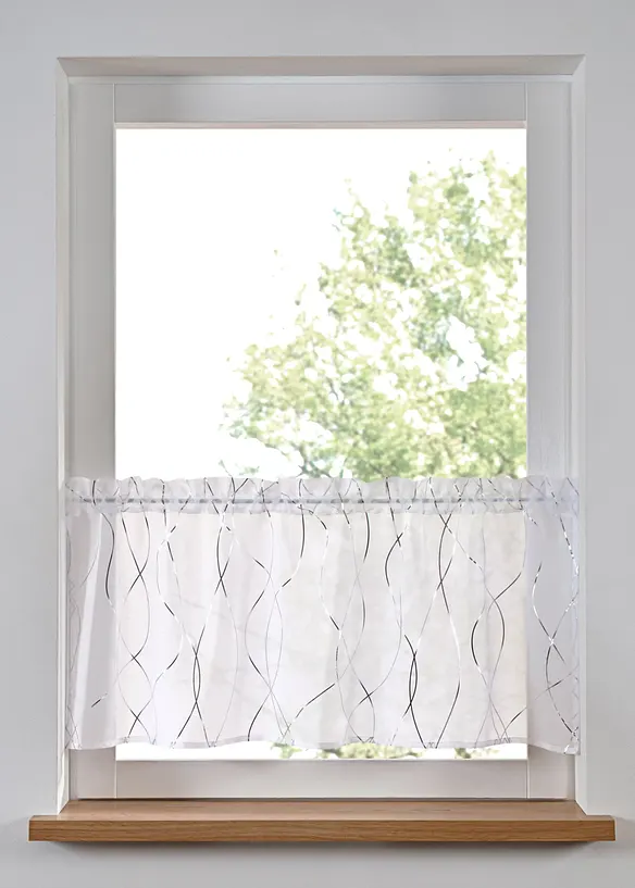 Gardinkappe med glanstrykk, bonprix