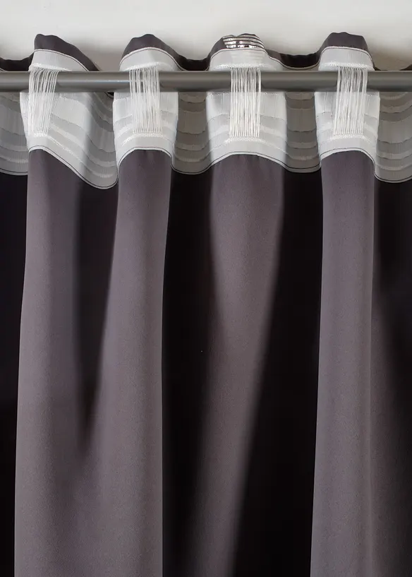 M&oslash;rkleggingsgardin med glans, f&aring;s ogs&aring; i ekstra lang (1-pack), bonprix