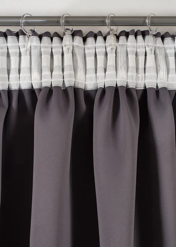 M&oslash;rkleggingsgardin med glans, f&aring;s ogs&aring; i ekstra lang (1-pack), bonprix