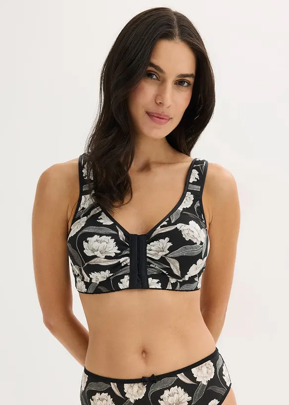 BH uten b&oslash;yle med lukning foran, med &oslash;kologisk bomull (2-pack), bonprix