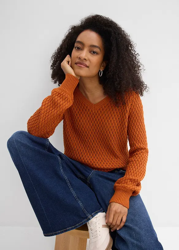 Genser av bomullmiks, bonprix