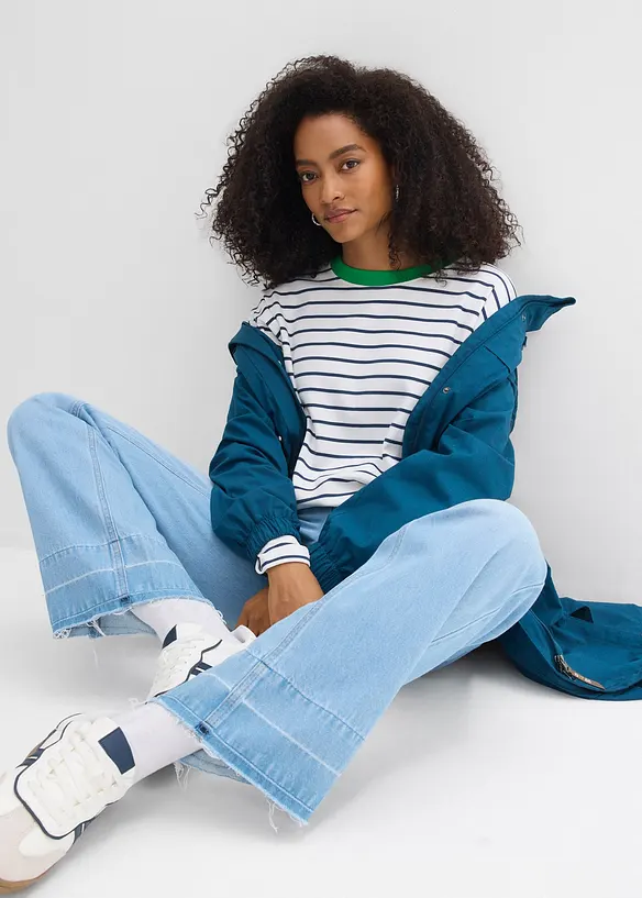 Langermet topp i 100% &oslash;kologisk bomull, bonprix