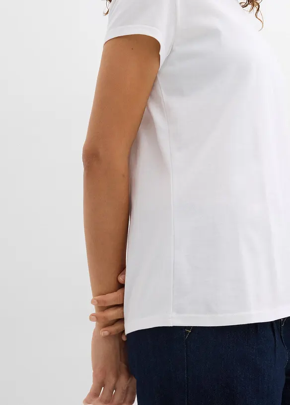 T-skjorte i 100% &oslash;kologisk bomull (2-pack), bonprix