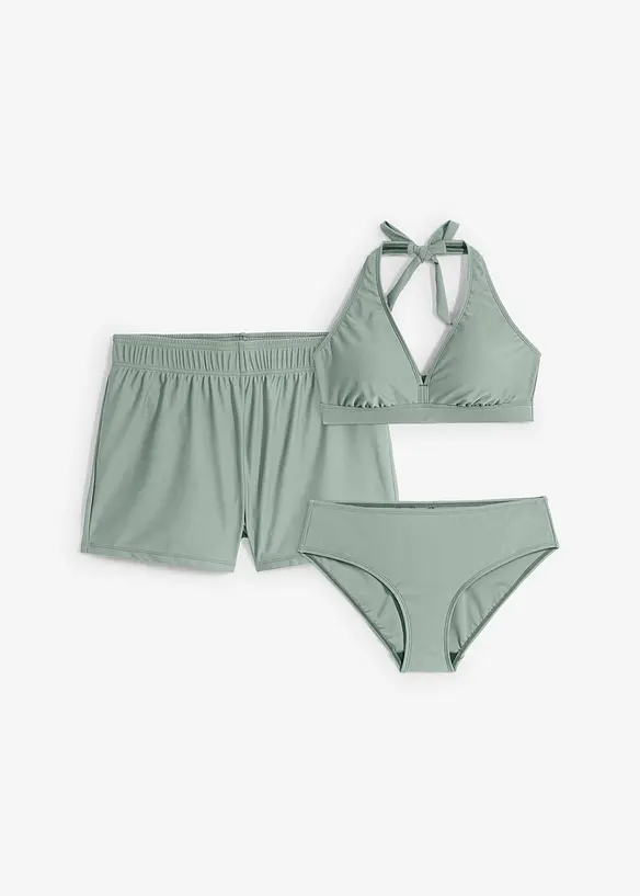 Bikini og badebukse (3-delt sett), bonprix