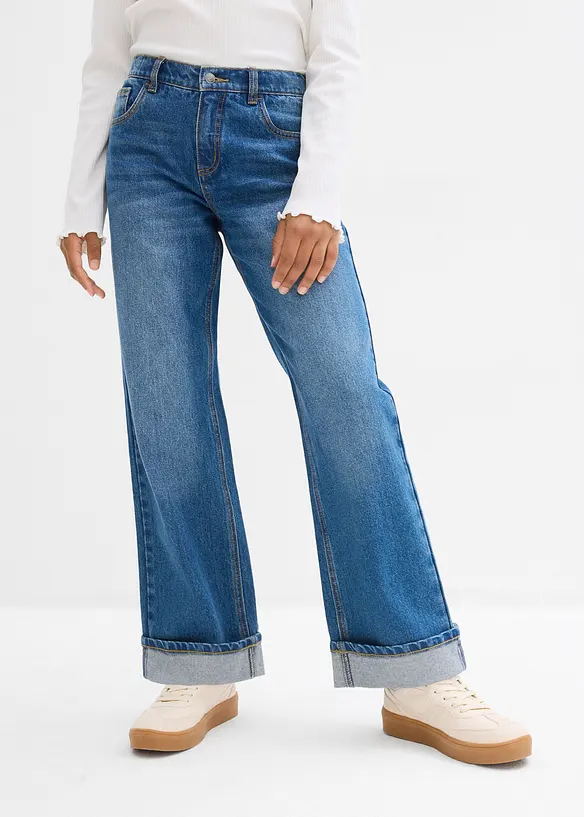Wide Leg-jeans, Low Waist, bonprix