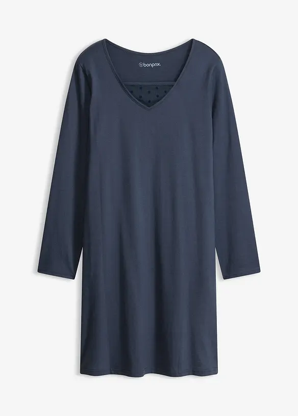 Nattskjorte av myk bomull, bonprix