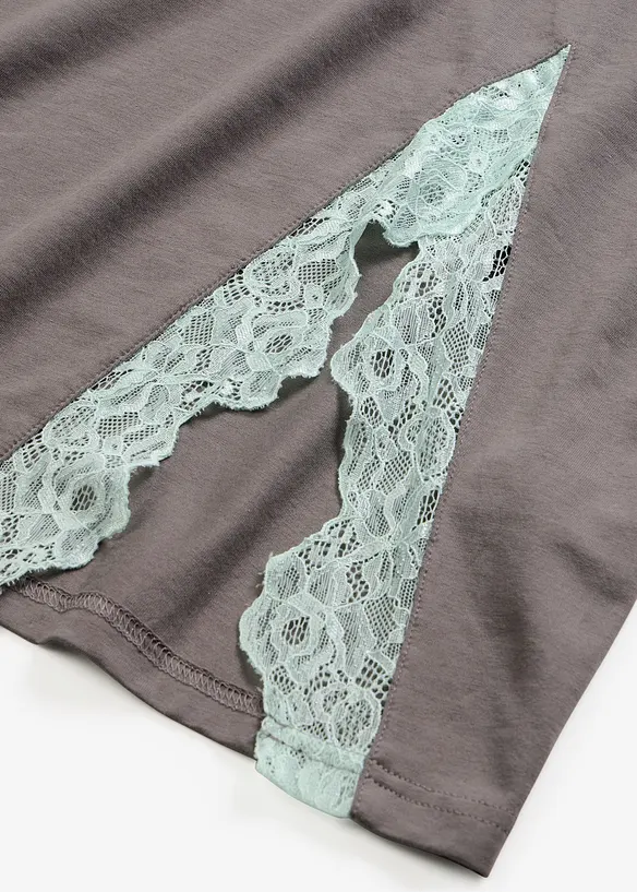 Nattkjole med viskose og blonde, bonprix