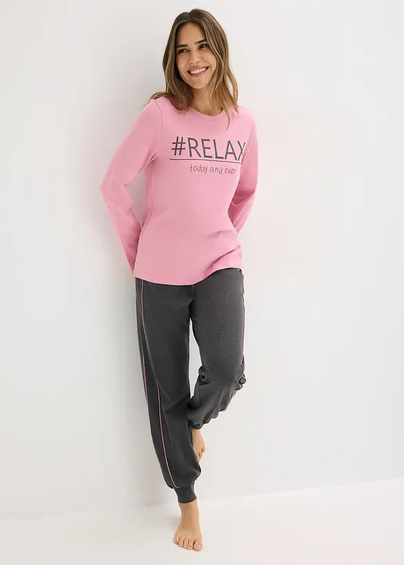 Pyjamas i myk bomull, bonprix