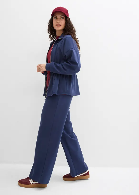 Sweatjakke i mykt scuba-materiale, bonprix