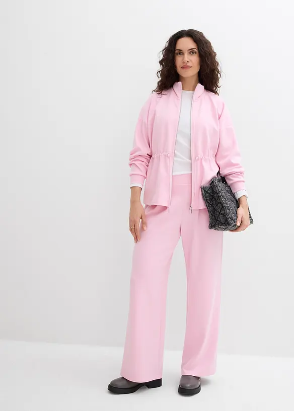 Sweatjakke i mykt scuba-materiale, bonprix