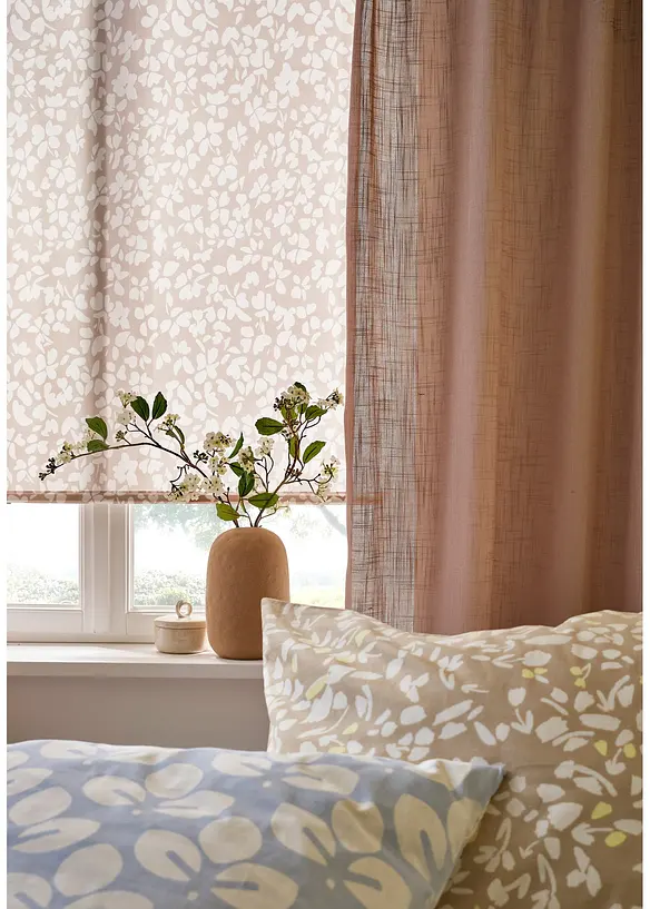 Gardiner i strukturmateriale (2-pack), bonprix