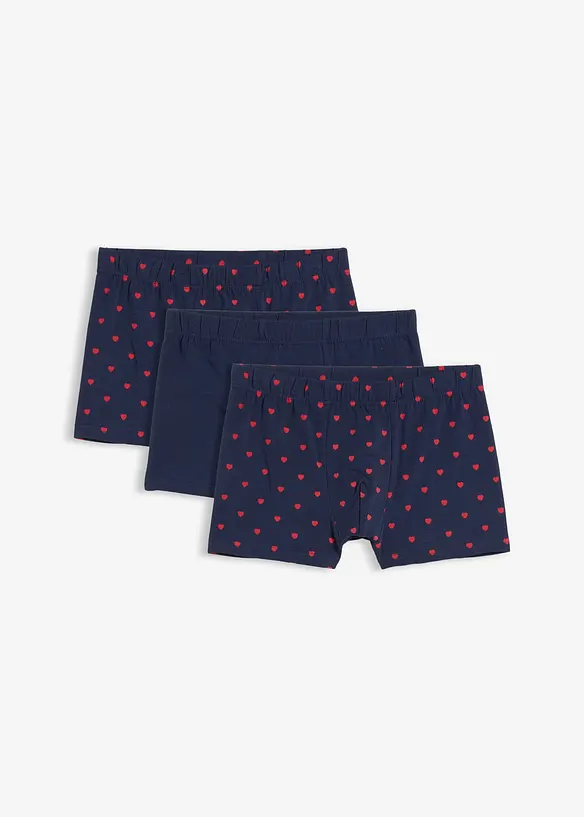 Boxershorts med bomull i ettersittende modell (3-pack), bonprix