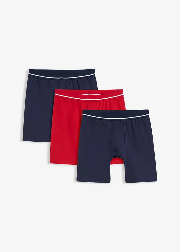 Boksershorts med bomull i ettersittende modell (3-pack), bonprix