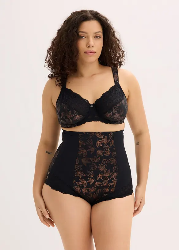 Shape-truse med h&oslash;y midje i skimrende materiale, sterkt formende, bonprix