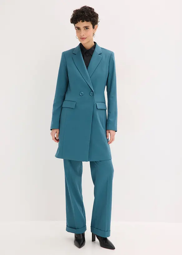 Lang blazer med V-hals, lange ermer, bonprix