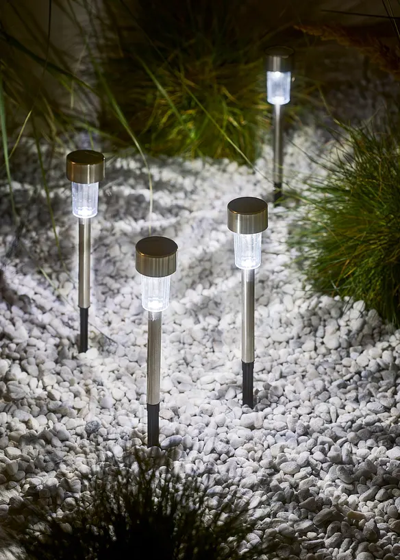 Dekorlys med solcelle for belysning av vei (4-pack), bonprix