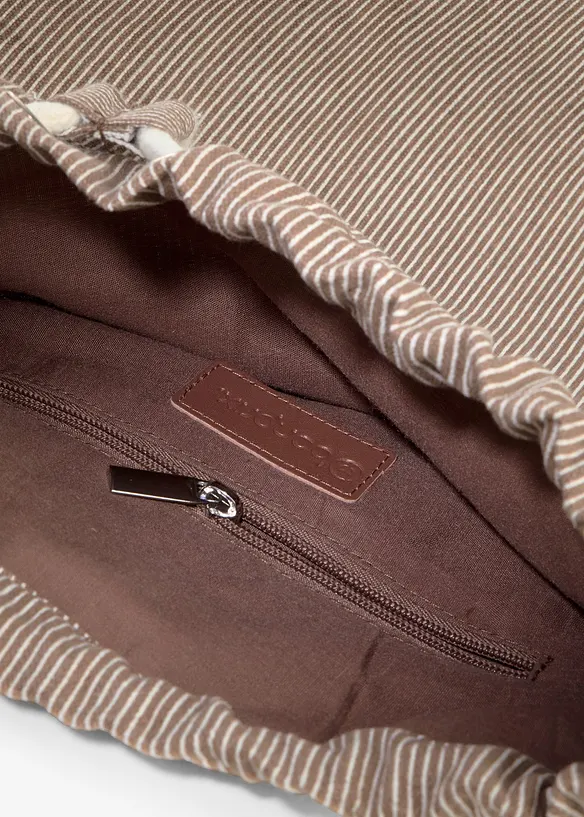 Ryggsekk i kanvas med striper, bonprix