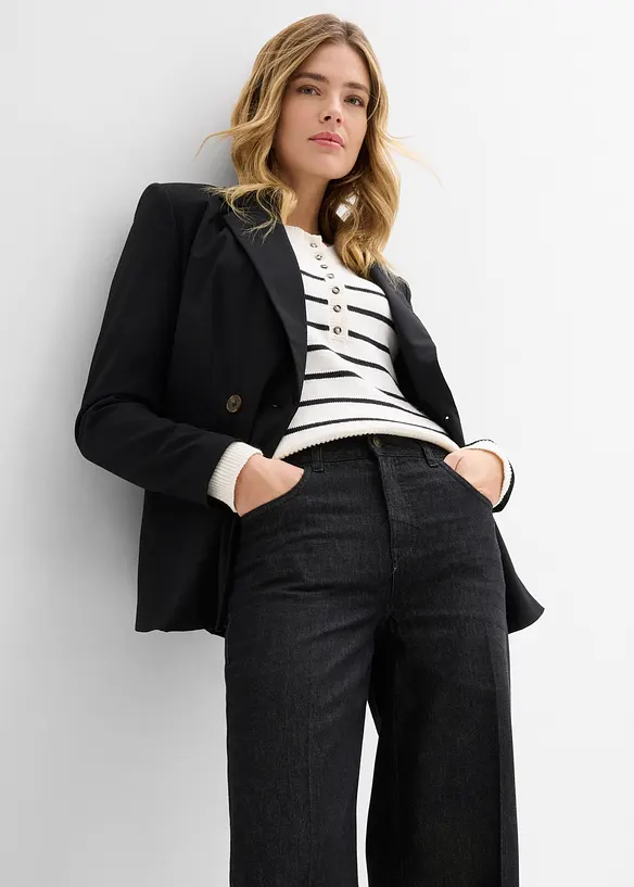 Wide Leg-jeans Mid Waist, bonprix