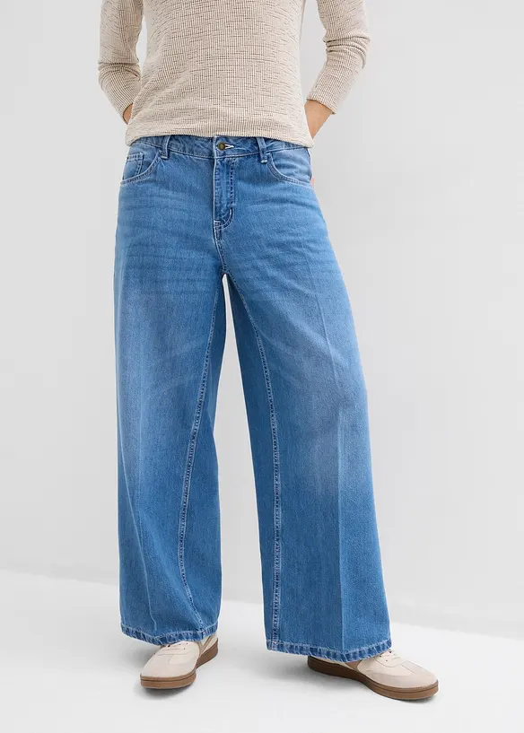 Wide Leg-jeans Mid Waist, bonprix