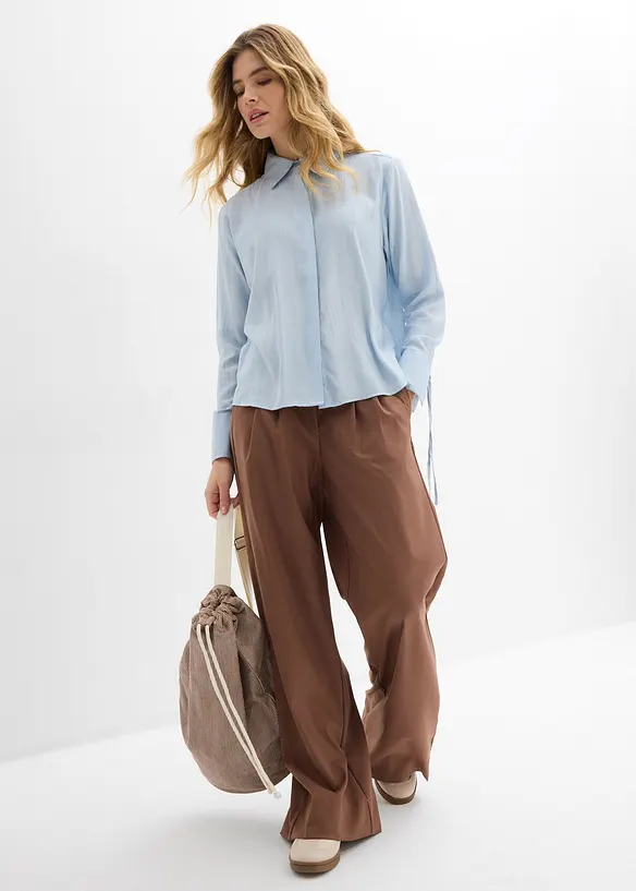 Skjorte i lett viskosemiks, bonprix