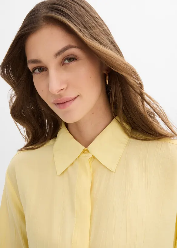 Skjorte i lett viskosemiks, bonprix