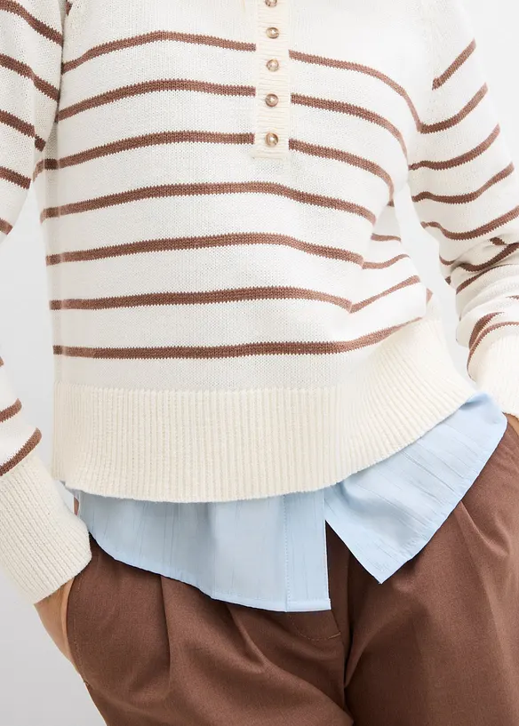 Genser i 100% bomull, bonprix