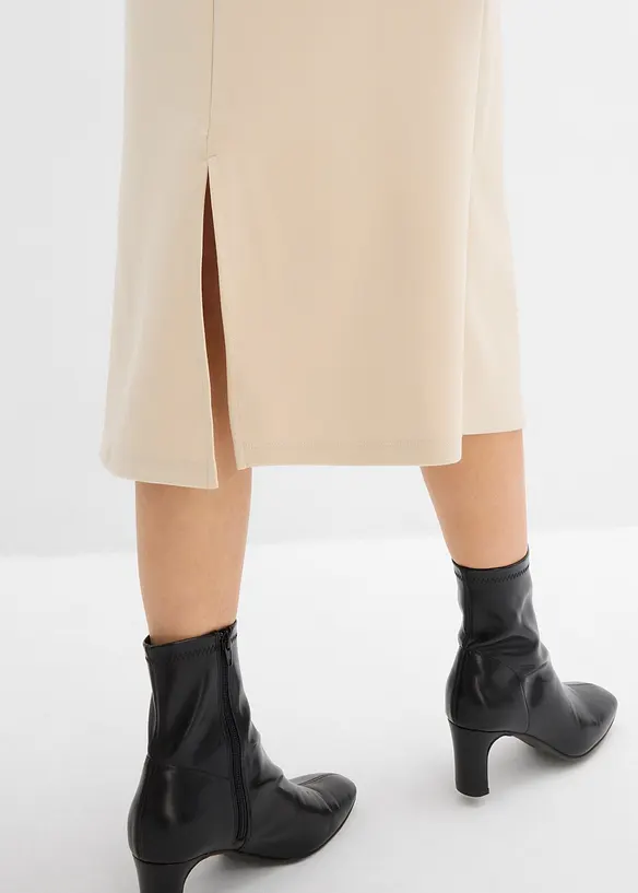 Midiskj&oslash;rt i mykt scuba-materiale, bonprix