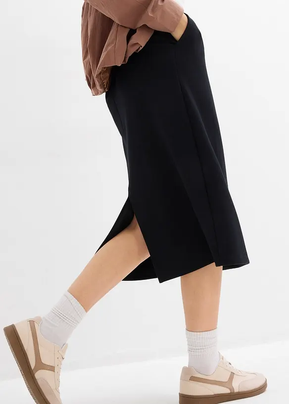 Midiskj&oslash;rt i mykt scuba-materiale, bonprix